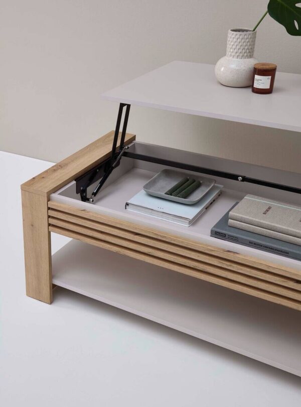 Couchtisch Felix Eiche Artisan Nachbildung Kaschmir B/H/T: ca. 110x42,5x60,2 cm – Bild 4