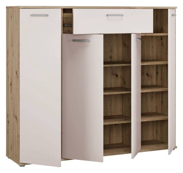 Kommode Eiche Artisan Nachbildung Eiche Kaschmirgrau Nachbildung B/H/T: ca. 139x121x35 cm Kommode Eiche Artisan Nachbildung Eiche Kaschmirgrau Nachbildung B/H/T: ca. 139x121x35 cm – Bild 3