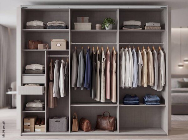 Schwebetürenschrank Rinteln Sahara grau B/H/T: ca. 270x208x65 cm – Bild 2