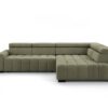 Ecksofa mit Bettfunktion grün Flachgewebe B/T: ca. 300x210 cm – Bild 5
