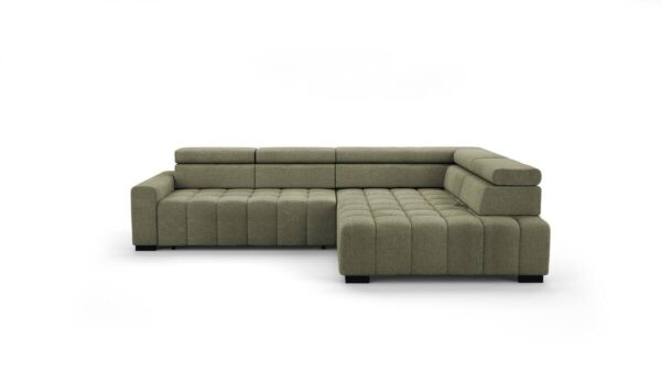 Ecksofa mit Bettfunktion grün Flachgewebe B/T: ca. 300x210 cm – Bild 5