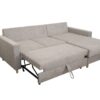 Ecksofa mit Bettfunktion und Bettkasten grau Microfaser B/H/T: ca. 228x92x163 cm – Bild 2