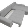 Ecksofa mit Bettfunktion und Bettkasten Lorenz hellgrau Microfaser B/H/T: ca. 284x74x180 cm Ecksofa mit Bettfunktion und Bettkasten Lorenz hellgrau Microfaser B/H/T: ca. 284x74x180 cm – Bild 2