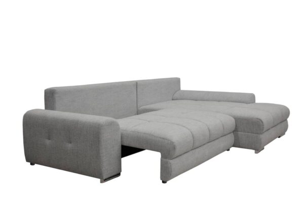 Ecksofa mit Bettfunktion und Bettkasten Lorenz hellgrau Microfaser B/H/T: ca. 284x74x180 cm Ecksofa mit Bettfunktion und Bettkasten Lorenz hellgrau Microfaser B/H/T: ca. 284x74x180 cm – Bild 5