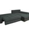 Ecksofa mit Bettfunktion und Bettkasten Lorenz grün Microfaser B/H/T: ca. 284x74x180 cm – Bild 2