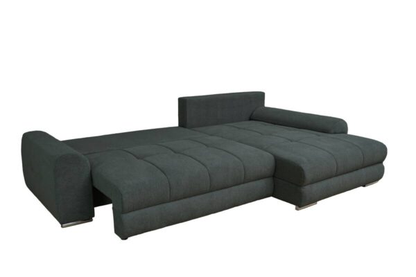 Ecksofa mit Bettfunktion und Bettkasten Lorenz grün Microfaser B/H/T: ca. 284x74x180 cm – Bild 2