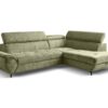 Ecksofa mit Bettfunktion und Bettkasten moosgrün Microfaser B/H/T: ca. 263x77x210 cm – Bild 2