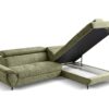 Ecksofa mit Bettfunktion und Bettkasten moosgrün Microfaser B/H/T: ca. 263x77x210 cm – Bild 4