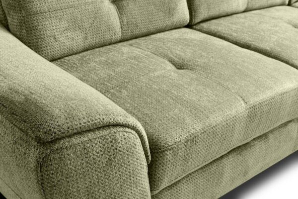 Ecksofa mit Bettfunktion und Bettkasten moosgrün Microfaser B/H/T: ca. 274x82x231 cm – Bild 2