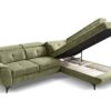 Ecksofa mit Bettfunktion und Bettkasten moosgrün Microfaser B/H/T: ca. 274x82x231 cm – Bild 3