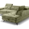 Ecksofa mit Bettfunktion und Bettkasten moosgrün Microfaser B/H/T: ca. 274x82x231 cm – Bild 4