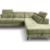 Ecksofa mit Bettfunktion und Bettkasten moosgrün Microfaser B/H/T: ca. 274x82x231 cm – Bild 5