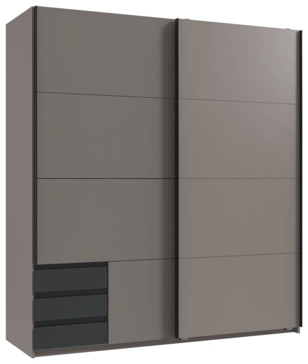 Schwebetürenschrank Bahamas Sahara grau B/H/T: ca. 179x198x65 cm – Bild 2