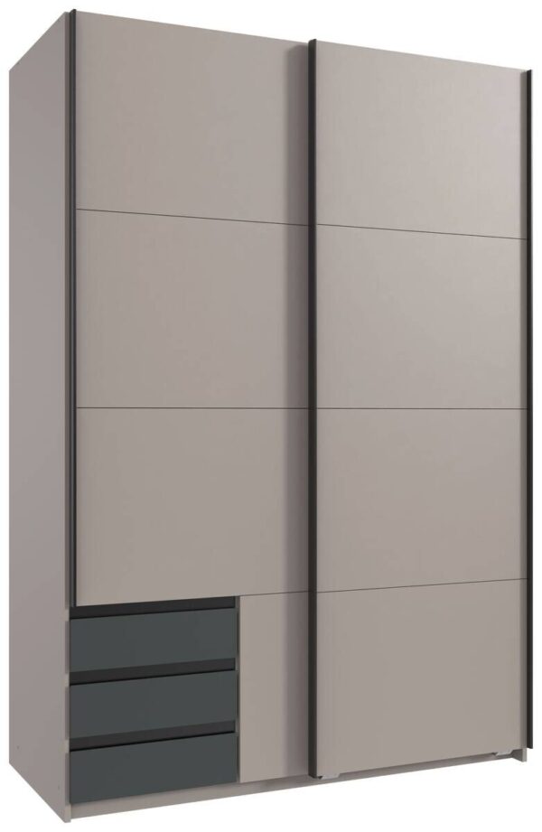 Schwebetürenschrank Bahamas Sahara grau B/H/T: ca. 135x198x65 cm – Bild 2