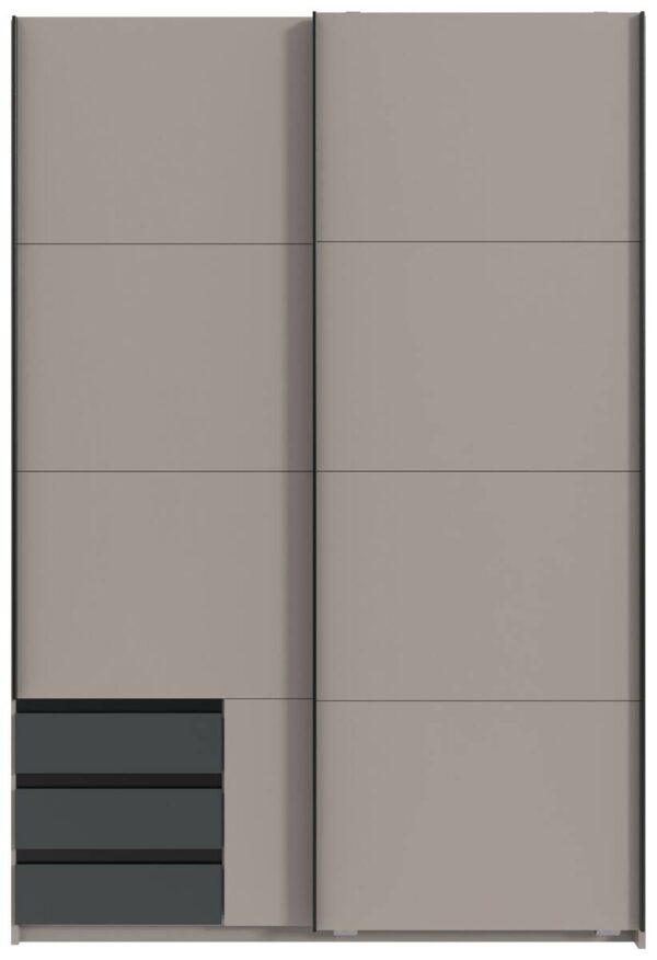 Schwebetürenschrank Bahamas Sahara grau B/H/T: ca. 135x198x65 cm – Bild 3