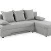 Ecksofa mit Bettfunktion und Bettkasten hellgrau Flachgewebe B/H/T: ca. 191x70x142 cm – Bild 2