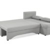 Ecksofa mit Bettfunktion und Bettkasten hellgrau Flachgewebe B/H/T: ca. 191x70x142 cm – Bild 4