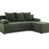 Ecksofa mit Bettfunktion und Bettkasten grün Microfaser B/H/T: ca. 191x70x142 cm Ecksofa mit Bettfunktion und Bettkasten grün Microfaser B/H/T: ca. 191x70x142 cm – Bild 2