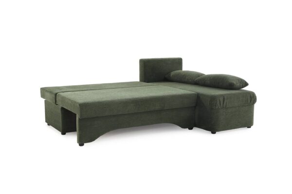 Ecksofa mit Bettfunktion und Bettkasten grün Microfaser B/H/T: ca. 191x70x142 cm Ecksofa mit Bettfunktion und Bettkasten grün Microfaser B/H/T: ca. 191x70x142 cm – Bild 5