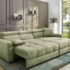 Ecksofa mit elektrischer XXL Sitztiefenverstellung hellgrün Flachgewebe B/H/T: ca. 270x109x175 cm Ecksofa mit elektrischer XXL Sitztiefenverstellung hellgrün Flachgewebe B/H/T: ca. 270x109x175 cm – Bild 2