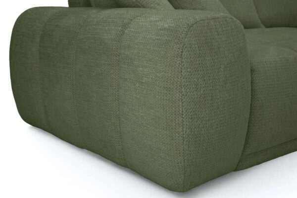 Ecksofa grün Microfaser B/H/T: ca. 312x97x229 cm – Bild 3
