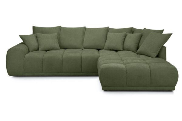 Ecksofa grün Microfaser B/H/T: ca. 312x97x229 cm – Bild 4