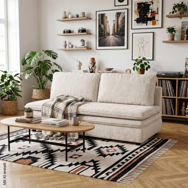 Schlafsofa Fiesta pearl Microfaser B/H/T: ca. 200x89x85 cm – Bild 5