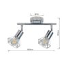 POCOline Spot 2-flg. Aurelius Chrom Metall B/H/L: ca. 21x10x31 cm E14 2 Brennstellen – Bild 4