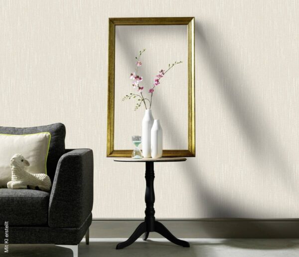 Vliestapete Textiloptik beige B/L: ca. 53x1005 cm – Bild 2
