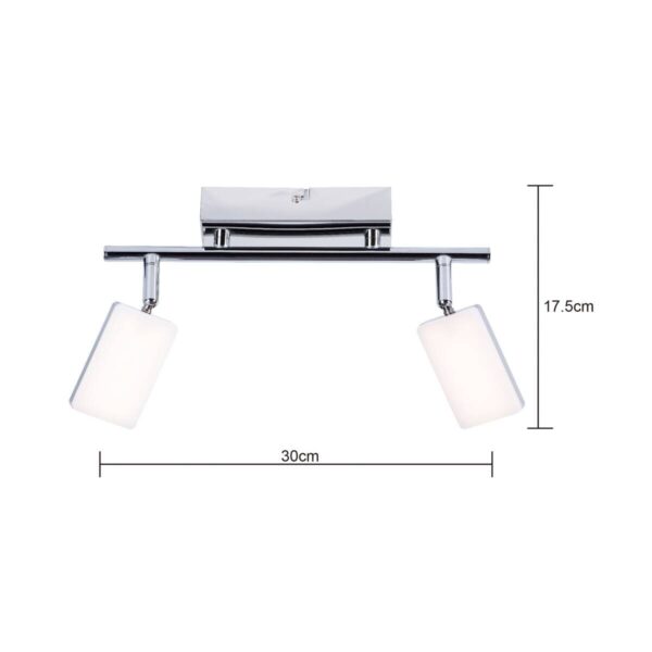 POCOline LED-Spot 2-flg. Chrissy Chrom Metall Kunststoff L: ca. 30 cm 2 Brennstellen – Bild 5