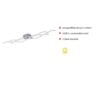 Just Light Deckenleuchte Wave Chrom Stahl Kunststoff B/L: ca. 16x140 cm – Bild 2