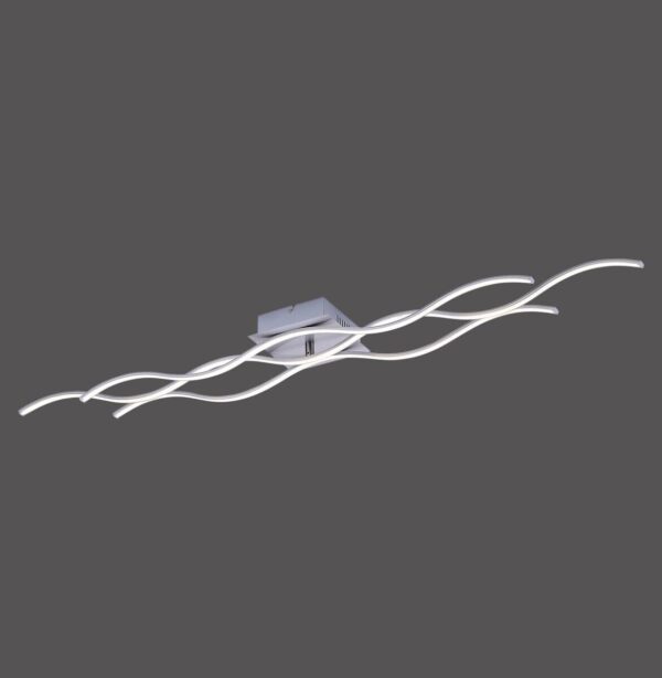 Just Light Deckenleuchte Wave Chrom Stahl Kunststoff B/L: ca. 16x140 cm – Bild 3