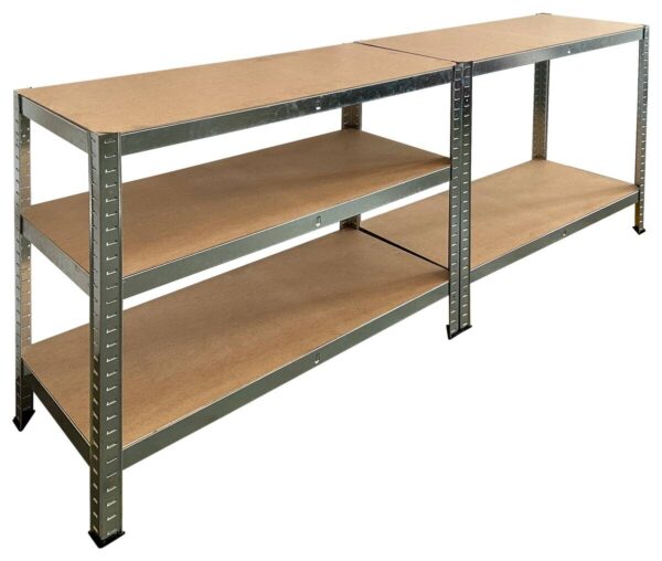 POCOline Schwerlaststeckregal verzinkt Metall B/H/T: ca. 90x180x40 cm – Bild 2