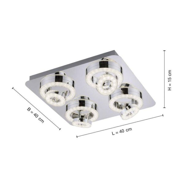 Just Light Smarte Deckenleuchte 14662-17 B/H: ca. 40x15 cm – Bild 2