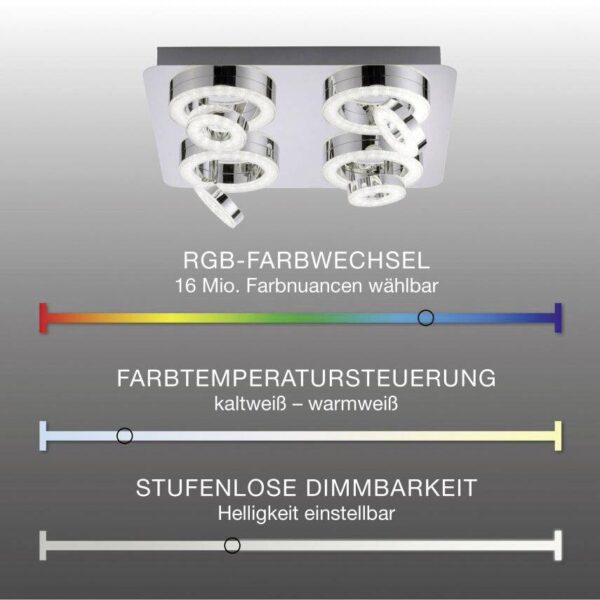 Just Light Smarte Deckenleuchte 14662-17 B/H: ca. 40x15 cm – Bild 3