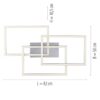 Just Light Smarte LED-Deckenleuchte MAXI 16431-55 stahlfarbig weiß Metall Kunststoff B/H/T: ca. 50x10,5x82 cm 3 Brennstellen – Bild 2