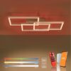 Just Light Smarte LED-Deckenleuchte MAXI 16431-55 stahlfarbig weiß Metall Kunststoff B/H/T: ca. 50x10,5x82 cm 3 Brennstellen – Bild 4