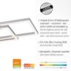 Just Light Smarte LED-Deckenleuchte MAXI 16431-55 stahlfarbig weiß Metall Kunststoff B/H/T: ca. 50x10,5x82 cm 3 Brennstellen – Bild 5