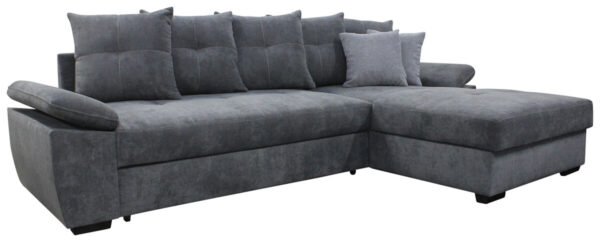 Ecksofa mit Bettfunktion und Bettkasten hellgrau B/H/T: ca. 274x90x168 cm Ecksofa mit Bettfunktion und Bettkasten hellgrau B/H/T: ca. 274x90x168 cm – Bild 2