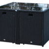Outsunny Sitzgruppe schwarz Polyrattan – Bild 4