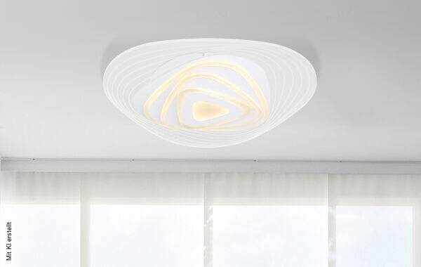 GLOBO Smarte Deckenleuchte Lambrus weiß Metall Acryl H/D: ca. 6,5x50 cm – Bild 4