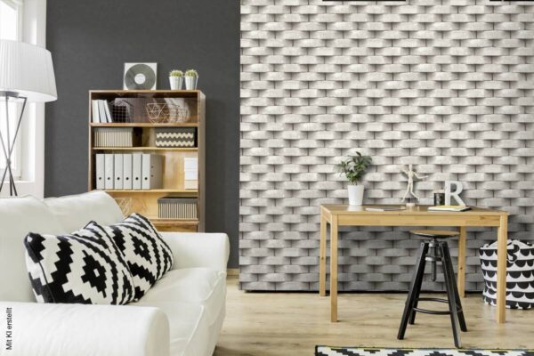 Vliestapete Steinoptik beige grau B/L: ca. 53x1005 cm Vliestapete Steinoptik beige grau B/L: ca. 53x1005 cm – Bild 2