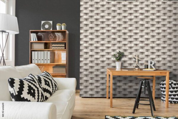 Vliestapete Steinoptik beige grau B/L: ca. 53x1005 cm Vliestapete Steinoptik beige grau B/L: ca. 53x1005 cm – Bild 4
