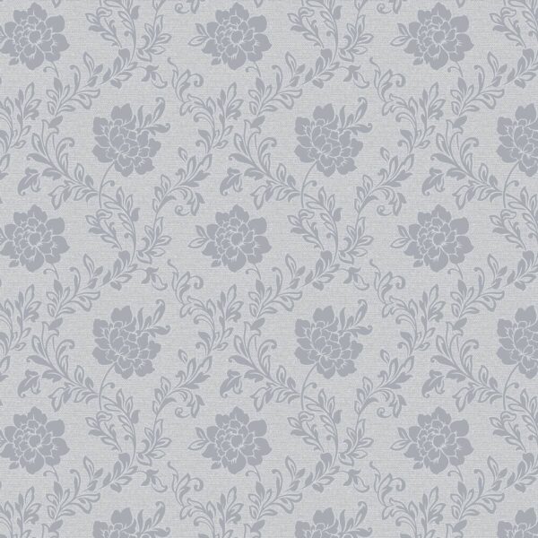 Vinyltapete Blumenranke grau dunkelgrau B/L: ca. 53x1005 cm – Bild 5
