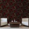 Vinyltapete Marmoroptik bordeauxrot gold B/L: ca. 53x1005 cm – Bild 2