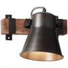 Brilliant Spot Plow schwarz braun Metall Holz B/H/T: ca. 17x24x25 cm E27 1 Brennstellen – Bild 5
