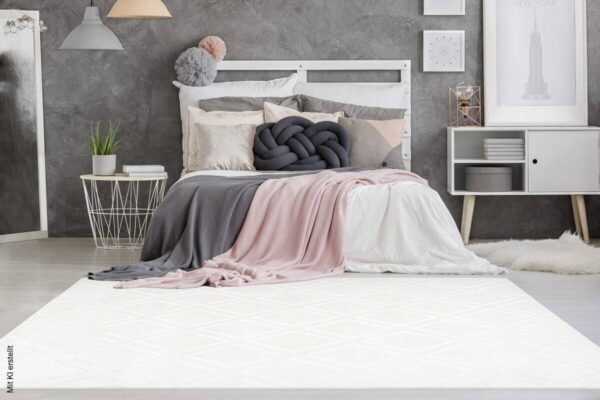 360Living Teppich Monroe weiß B/L: ca. 80x150 cm 360Living Teppich Monroe weiß B/L: ca. 80x150 cm – Bild 2
