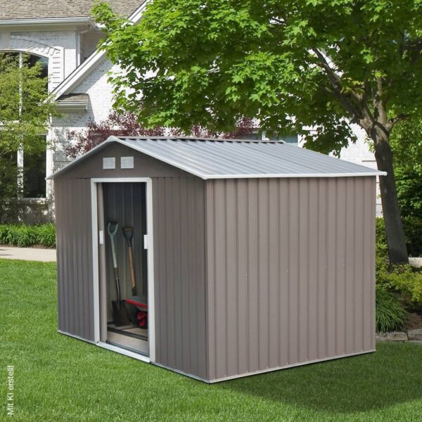 Outsunny Gartenhaus grau B/H/L: ca. 181x192x277 cm Outsunny Gartenhaus grau B/H/L: ca. 181x192x277 cm – Bild 5