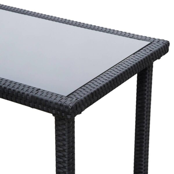 Outsunny Sitzgruppe schwarz Polyrattan – Bild 2