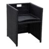 Outsunny Sitzgruppe schwarz Polyrattan – Bild 5